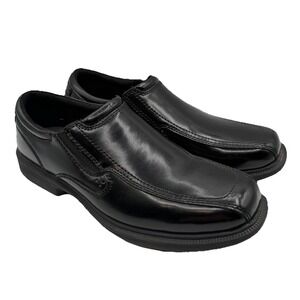 Nunn Bush Bleeker Street Shoes Men 10 M Black Leather Loafer KORE Slip Resistant